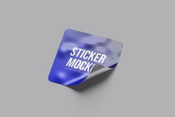 Premium PSD | Sticker mockup