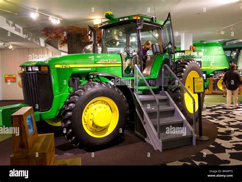 girl in John Deere tractor, Museum of Science and Industry, Farm Tech gallery, Chicago, USA ...