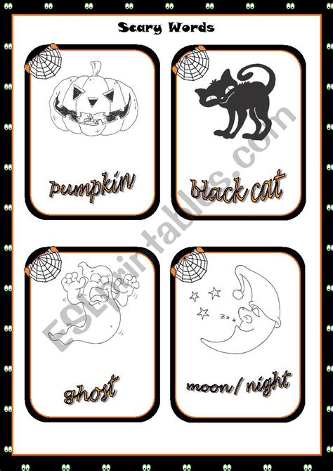 Spooky Words - ESL worksheet by Krümel