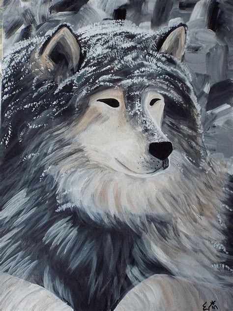 Winter Wolf Painting by Erin Morse - Fine Art America