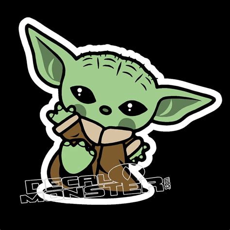 Baby Yoda Cutest Star Wars Decal Sticker DM - DecalMonster.com