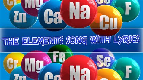 NEW PERIODIC TABLE OF ELEMENTS LYRICS - Periodic