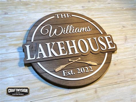 Lakehouse Custom Wooden Sign by Craftmysign.com – Craft My Sign