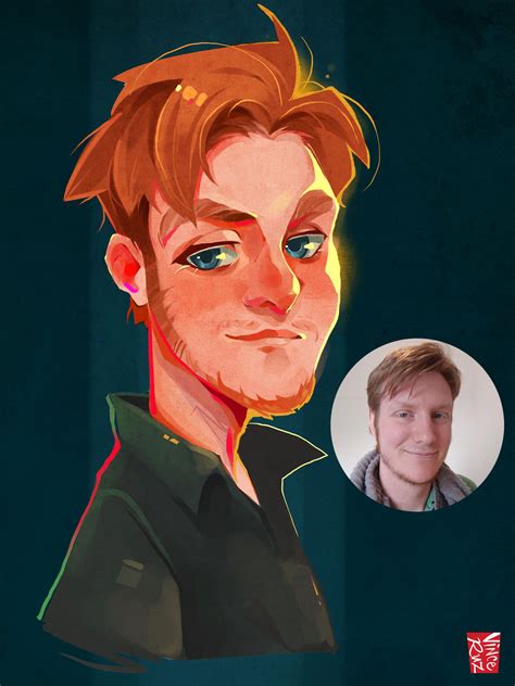 ArtStation - Male Portrait, Vince Ruz | Portrait cartoon, Custom ...