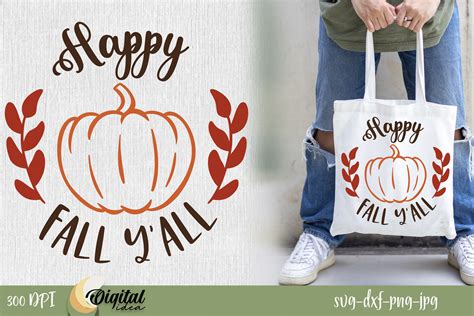 Happy Fall Y'all SVG Graphic by Digital Idea · Creative Fabrica