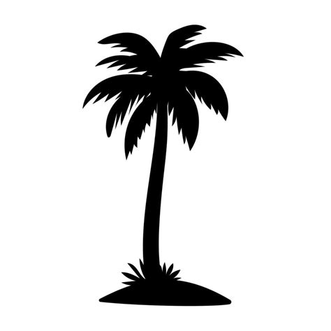 Coconut tree silhouette. summer sunset sea design 7015134 Vector Art at ...