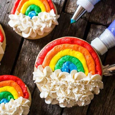 Frosted Rainbow Cutout Cookies - The Best Blog Recipes