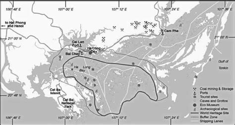 Map of Ha Long Bay World Heritage Site Source : Adapted from The... | Download Scientific Diagram