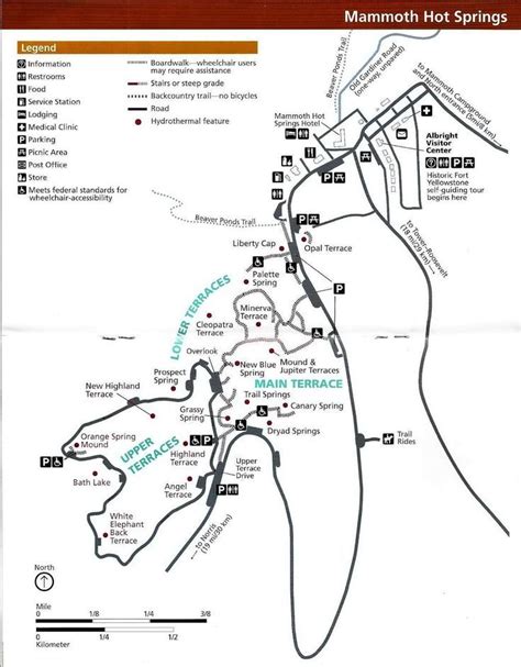 Map of Mammoth Hot Springs | Yellowstone National Park