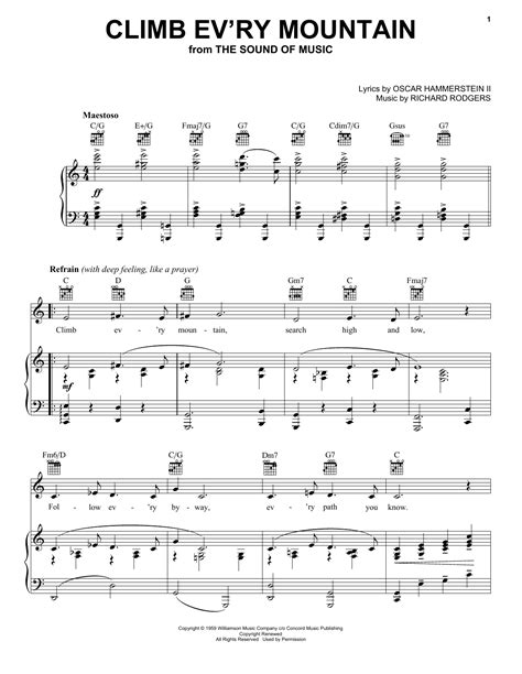 Climb Ev'ry Mountain | Sheet Music Direct