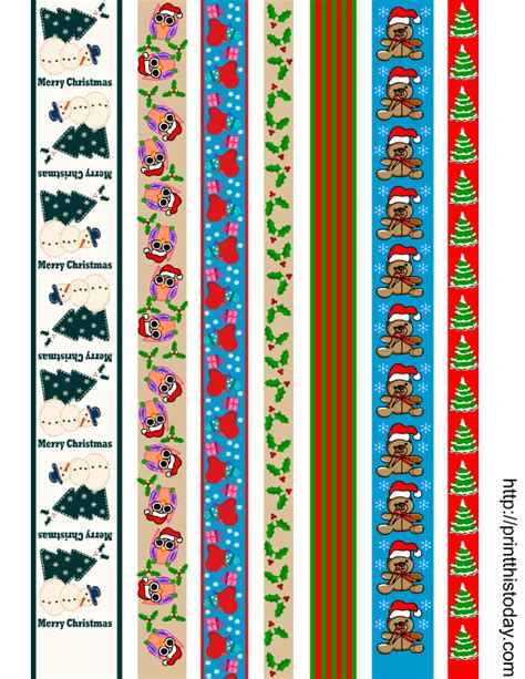 28 Free Printable Christmas Washi Tapes