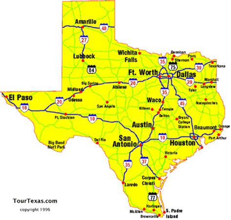 Map of Texas Highways | Tour Texas