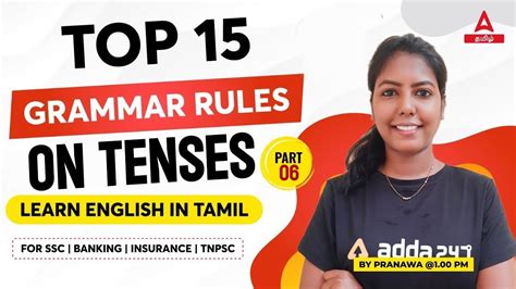 Top 15 Grammar Rules on Tenses | Learn Grammar in Tamil | SSC | BANKING ...