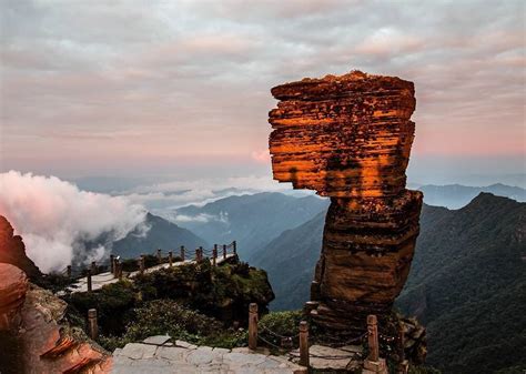 The Fanjingshan or Mount Fanjing, located in Tongren, Guizhou province ...