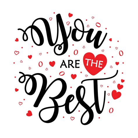 You are the best lettering decorative Valentine's quote 2753780 Vector ...