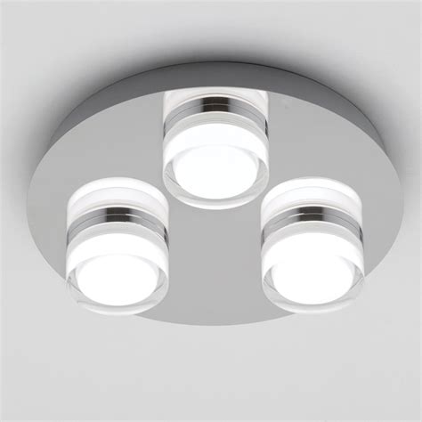 Bolton 3 Light LED IP44 Flush Ceiling Spotlight Plate | Litecraft