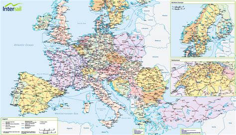 European Rail Map Europe