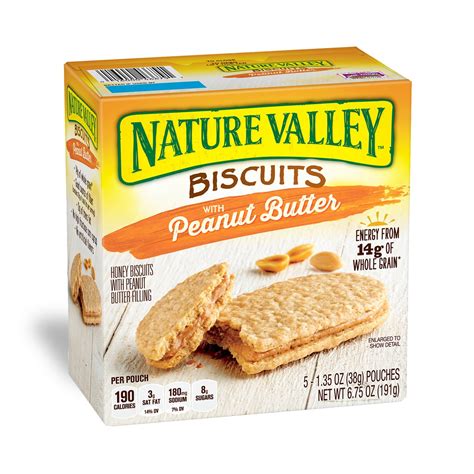 Nature Valley Biscuits, Peanut Butter, 5 Count - Buy Online in UAE. | nature valley Products in ...