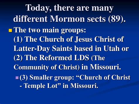 PPT - The Mormon Religion PowerPoint Presentation, free download - ID ...