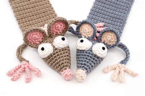 Free amigurumi rat bookmark crochet pattern – Artofit