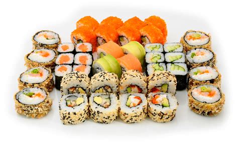 4K, Seafoods, Sushi, Many, White background, HD Wallpaper | Rare Gallery