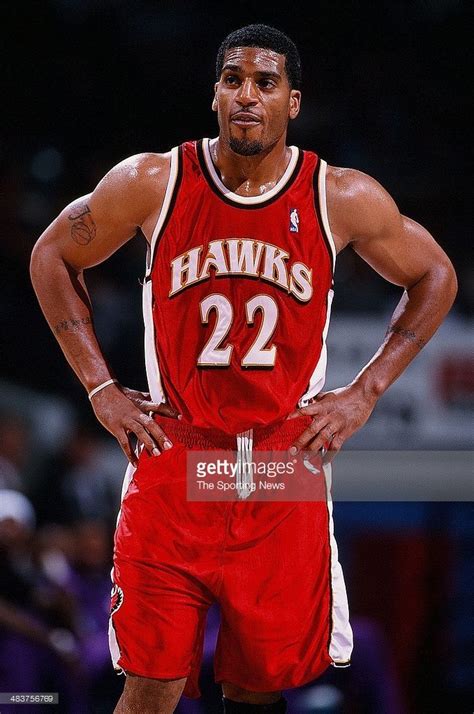 Jim Jackson #22 of the Atlanta Hawks looks across the court during the ...