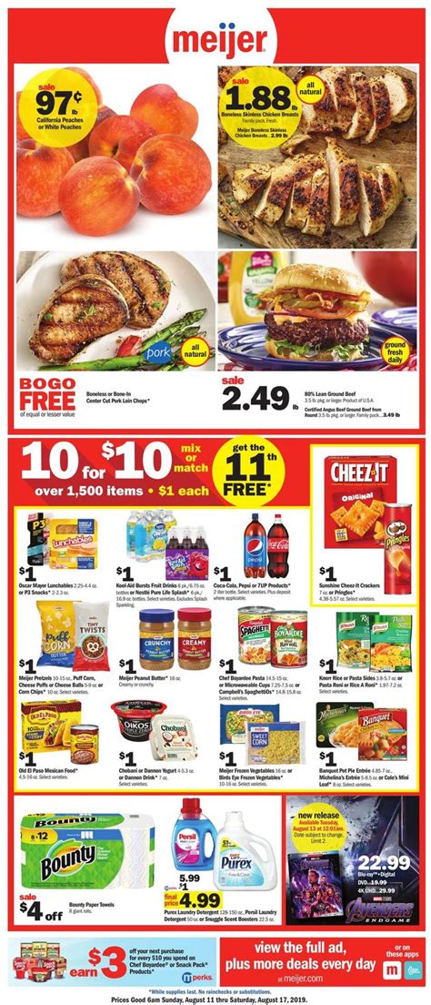 Meijer Ad Circular - 08/11 - 08/17/2019 | Rabato