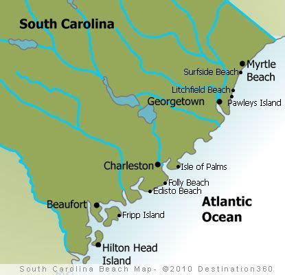 Map Of South Carolina Coast Beaches - Tony Aigneis