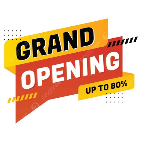 Grand Opening Banner Sale Vector, Grand Opening, Opening, Banner Sale PNG and Vector with ...