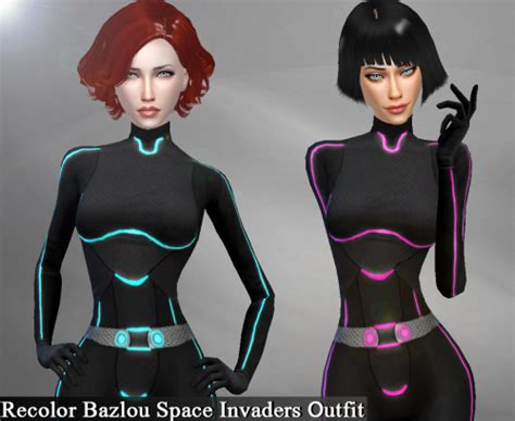 Deep Spase – Recolor Bazlou Space Invaders Outfit | Sims 4 mods clothes, Sims 4 dresses, Sims 4 ...