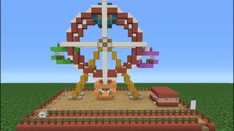 Minecraft Tutorial: How To Make A Ferris Wheel (Theme Park) - YouTube