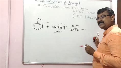 Sulfonation of Phenol- Prof. Kashid Sir - YouTube