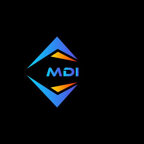 MDI abstract technology logo design on Black background. MDI creative initials letter logo ...