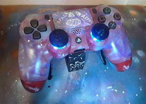 ModLabz PlayStation 4 Controller Remapped X,O + LED Mod Space Trapper ...