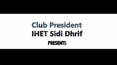 Président Club IHET Sidi Dhrif