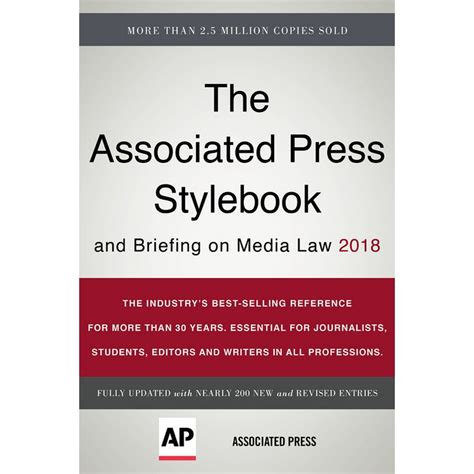 The Associated Press Stylebook 2018 : And Briefing on Media Law ...