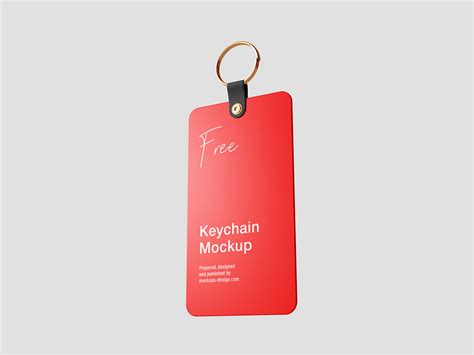 Free plastic keychain mockup - Mockups Design