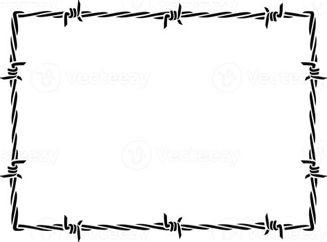 Barbed Wire Frame - Border 11102560 PNG