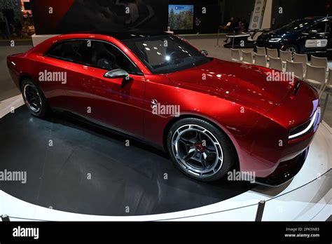 The Dodge Charger Daytona SRT Concept on display during the 2023 New ...