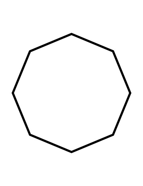 Flashcard of a polygon with eight equal sides | ClipArt ETC