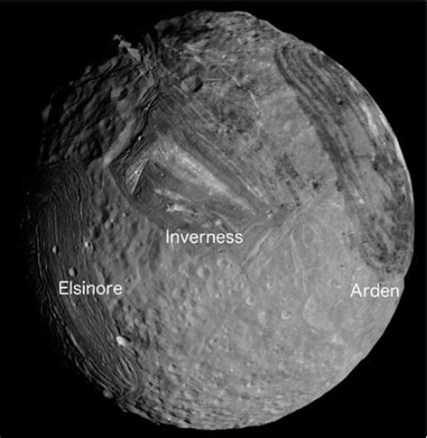 Miranda: Icy Moon Of Uranus Also Deformed By Tidal Heating | Science 2.0