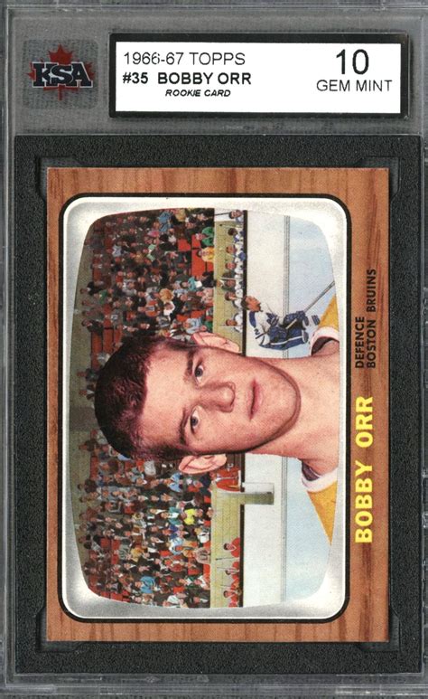 Lot Detail - 1966-67 Topps #35 Bobby Orr Rookie Card - KSA GEM MINT 10