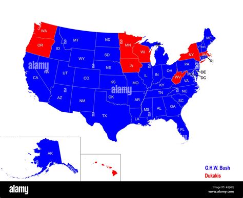 1988 election map hi-res stock photography and images - Alamy