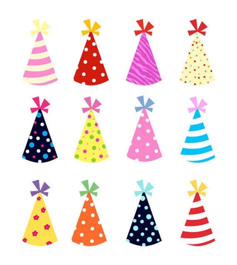 Party Hats Clip Art Set Paper Birthday Kids Celebration | Etsy