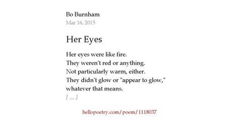 Her Eyes by Bo Burnham - Hello Poetry