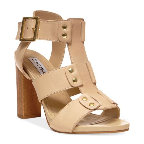 Steve Madden Womens Nevile Caged Sandals in Beige (Bone) | Lyst