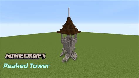 How to build a peaked tower in minecraft : Build School || Roofs - YouTube