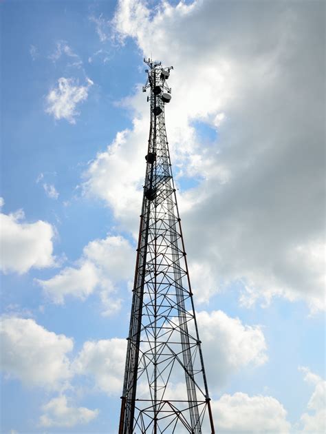 Free Images : mobile, sky, antenna, tower, mast, phone, communication, machine, blue, lighting ...