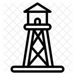 Watchtower Icon - Download in Line Style