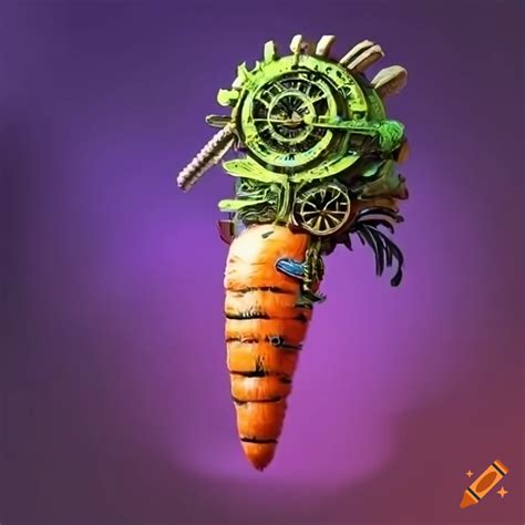 Cyberpunk steampunk carrot on Craiyon